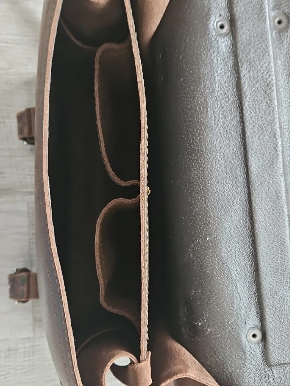 Saddleback Leathers Convertible Briefcase/Backpack With Adjustable Straps.